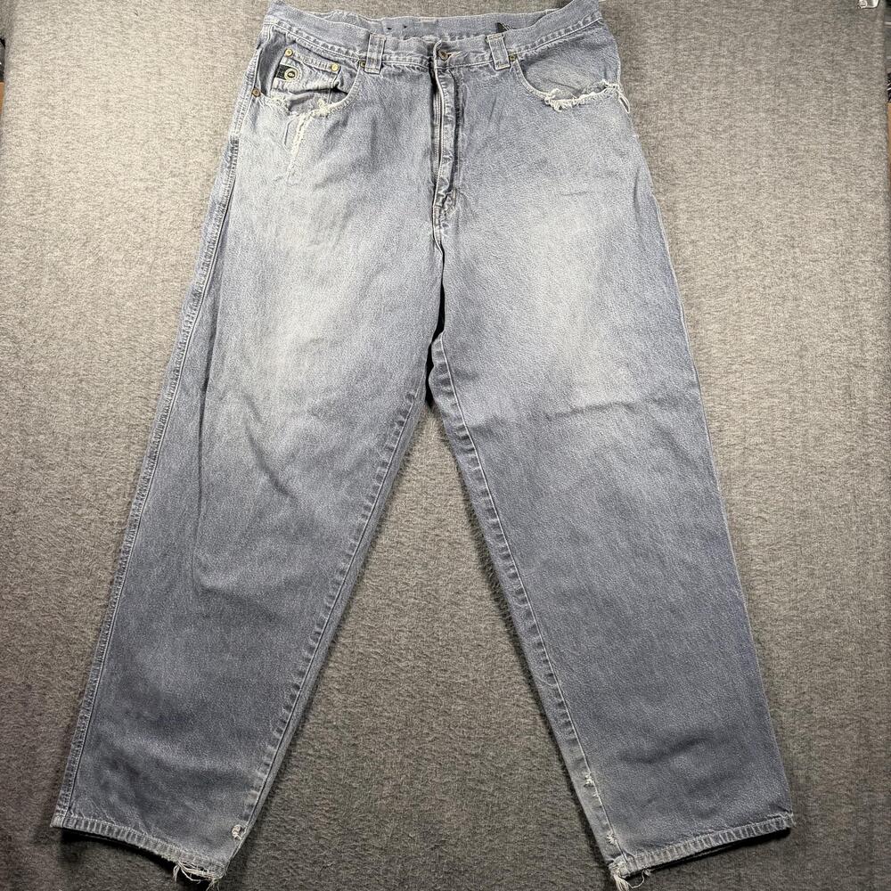 Vintage Pelle Pelle Jeans Mens 38x32 Blue Relaxed Straight Distressed Hong Kong